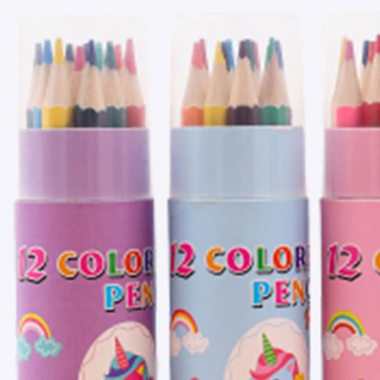 12/18/24/36/48Pcs Colored Pencil Presharpened Soft Core Student Stationery Drawing Pencil for Kindergarten