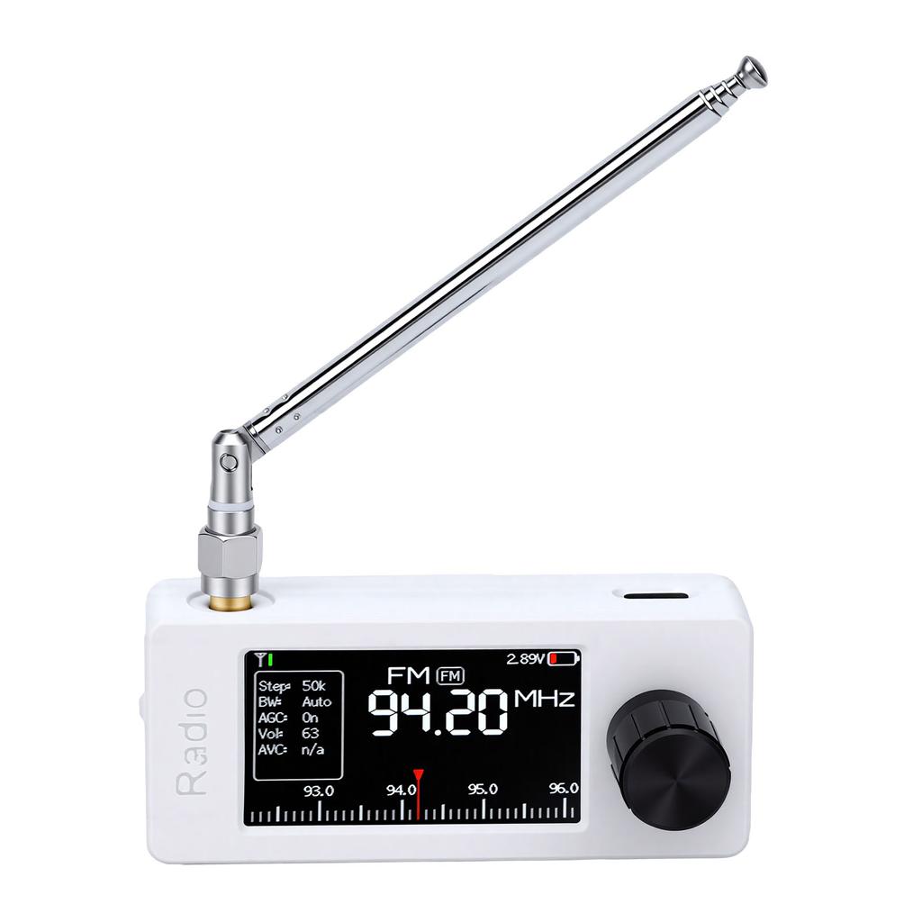 Mini-Radio 1,9 Zoll Farbdisplay Tragbar AM FM LSB USB Allband Radioempfänger für Reisen Camping Heimgebrauch