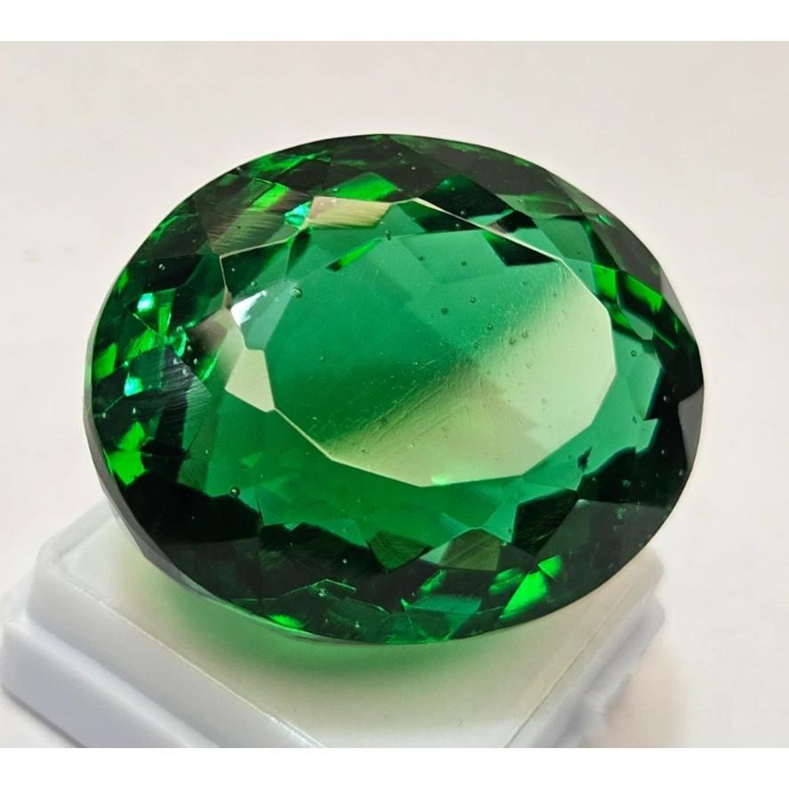 Oval Cut Green Color Colombian Emerald 60 Ct Fabulous Certified Loose Gemstone