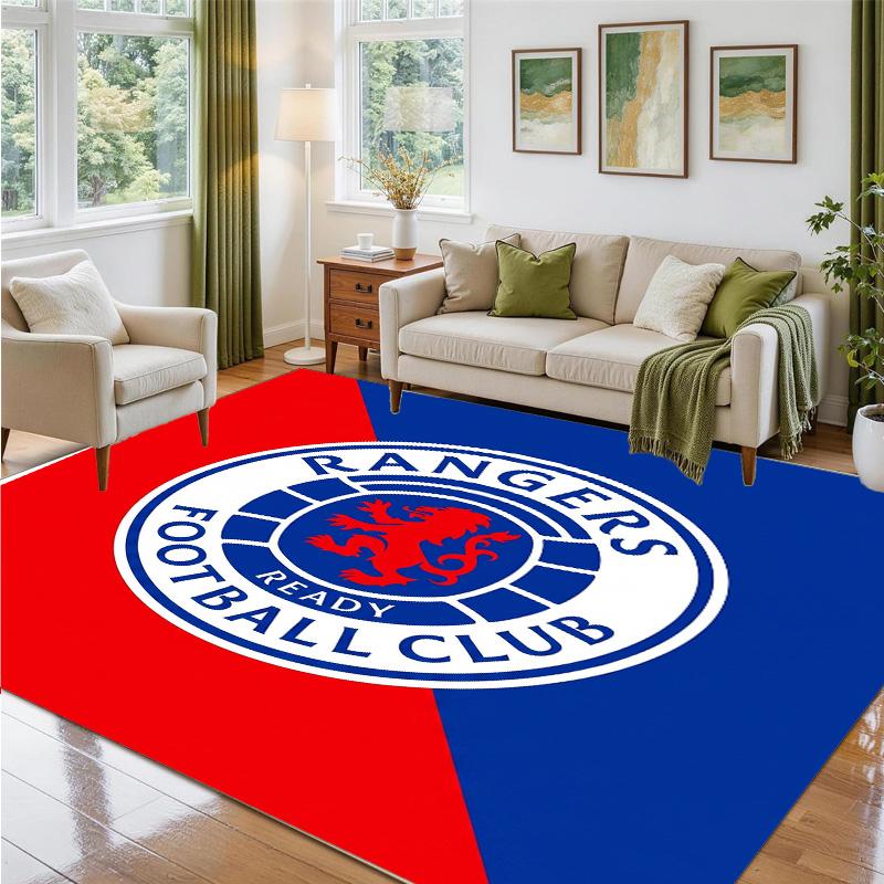 Rangers FC Design Crystal Velvet Rug Soft Decorative Mat for Bedroom Entrance