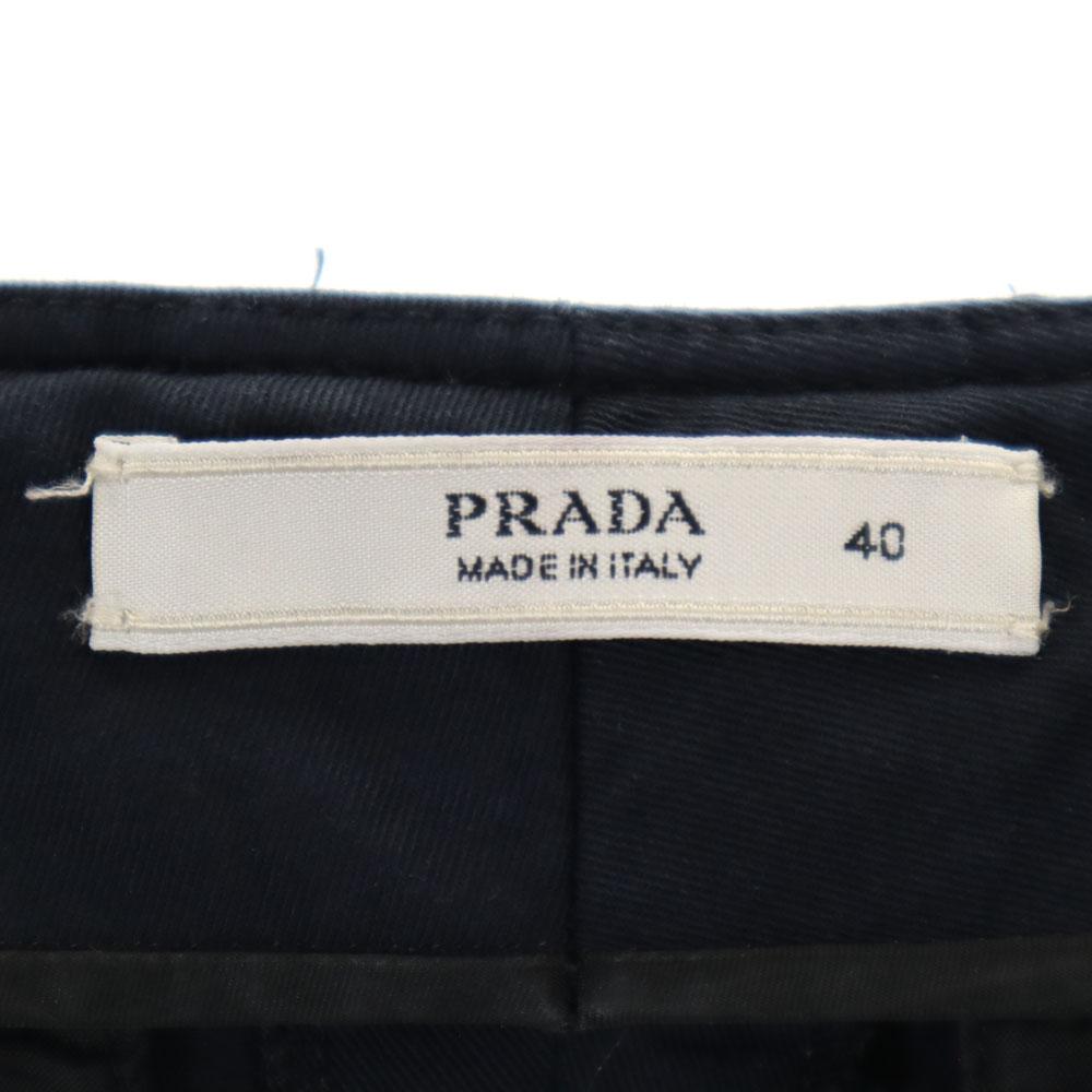 Prada Made In Italy Cropped Pants 40 Charcoal Black Uncle Women Used