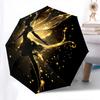 Tinker Bell, Glitter Themed Automatic Opening and Closing Umbrella, Brightly Colored 8-rib Portable Umbrella, Suitable for Men and Women, A Perfect Gi