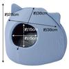 Petio Cool and Relaxing Cat Bed with Cushion and Cat Ear Dome Cool Blue HNA,