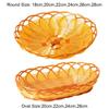 Kunststoff Imitation Rattan Korb Rund Obstkorb Neuer Lebensmittelteller Frühstück Kuchen Snack