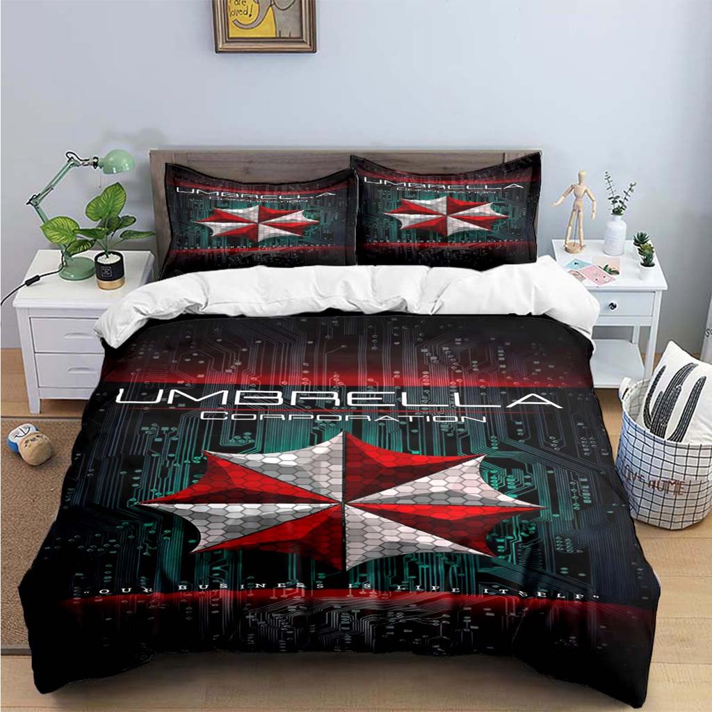 Fashion 3D Movie R-Resident Evil Print Bedding Sets Bed Supplies Set Duvet Cover Bed Comforter Set Bedding Set Luxury Gift