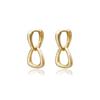 ANENJERY Metal Geometric Hoop Earring for Women Minimalist Small Circle Huggies Ear Buckle Fashion Jewelry Girls Gifts