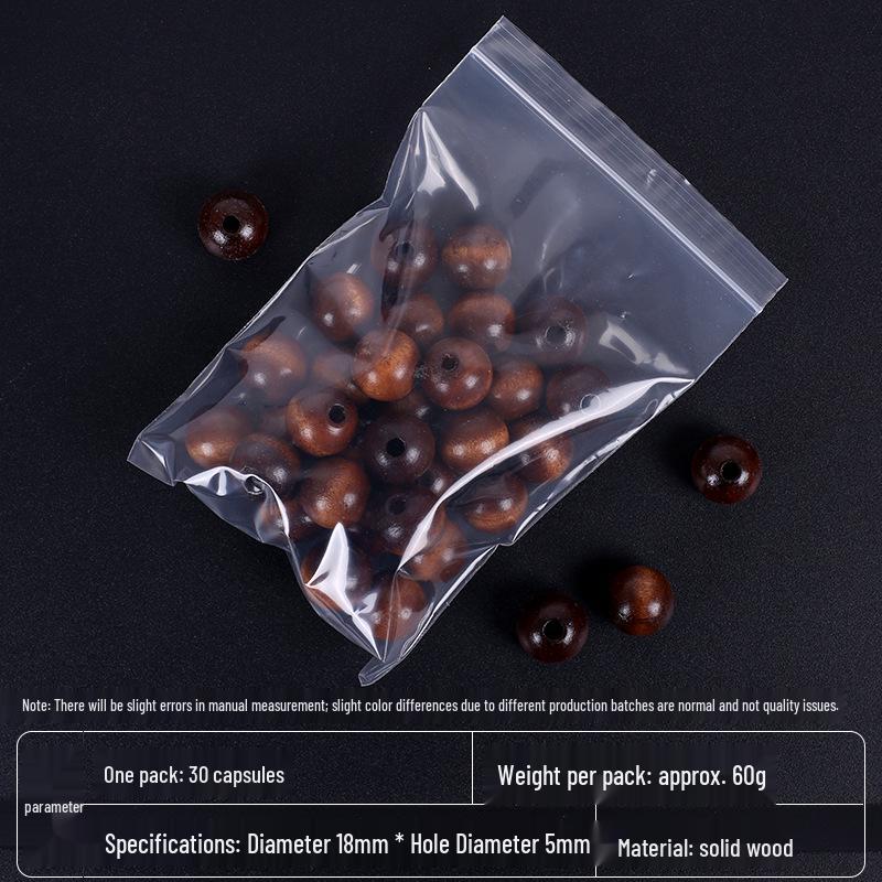 Eco-Friendly Solid Wood Colorful Beads – Natural and Mixed Hues