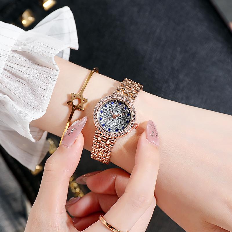 Hip Hop Quartz Watch Women Lady Iced Out Gold Watches Luxury Female Clock Fashion Quartz Watch for Women