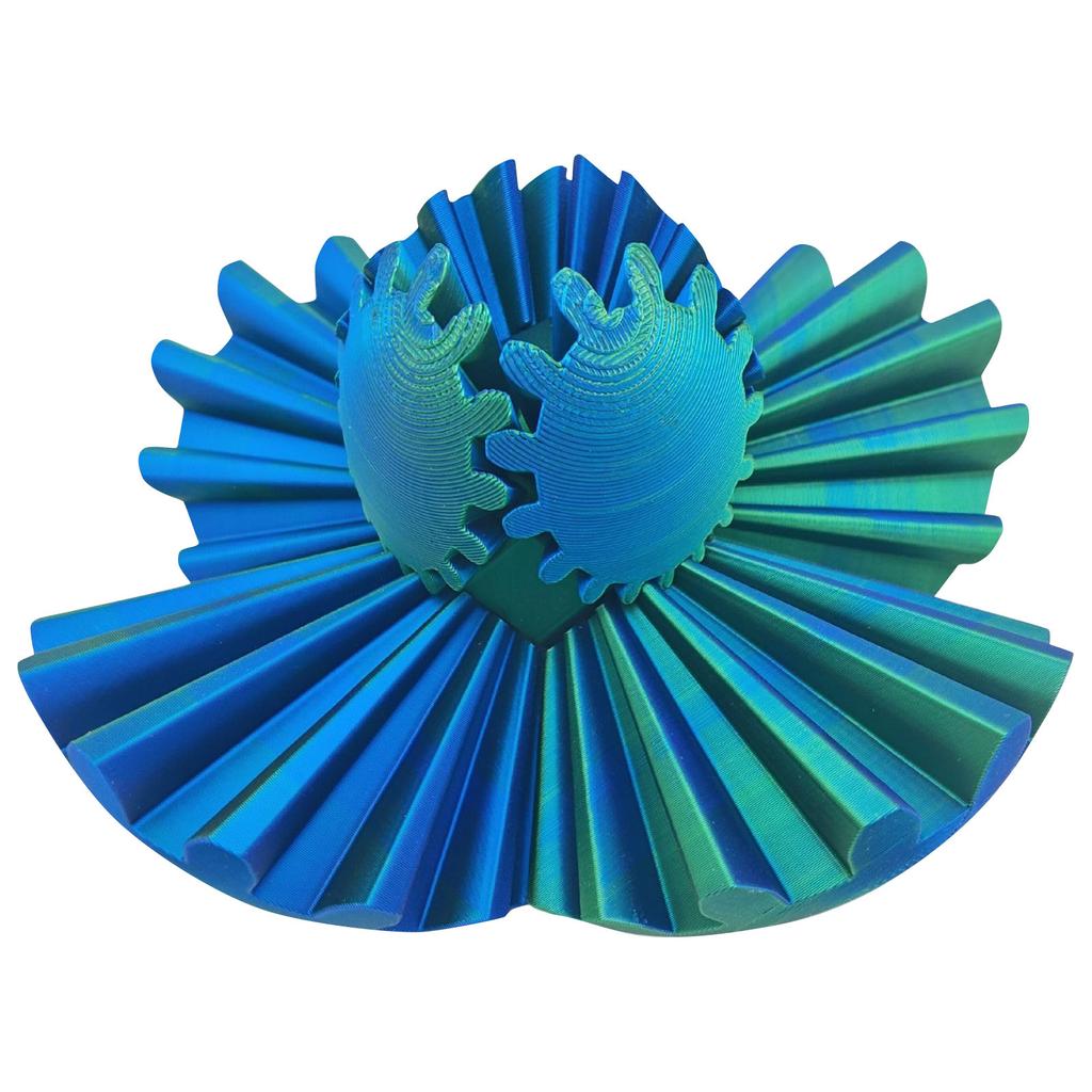 3D Plastic Gear Sphere Gradient Multicolor Toy 10cm Educational Mechanical Puzzle Interactive Model for STEM Learning and Development