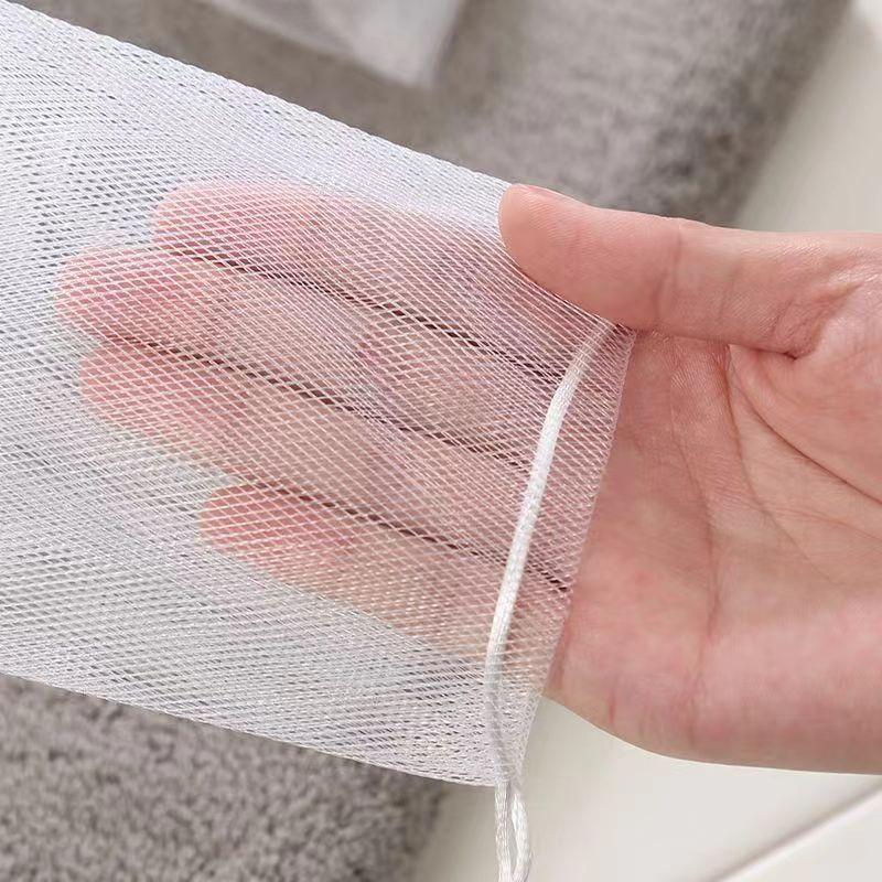 Portable Soap Saver Bag Hangable Drawstring Manual Foaming Net Facial Cleanser Scrubbers Mesh Cleaning Tools Bathroom Supplies