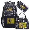 Sports CR7 Camouflage Backpacks With Lunch Bag Men&Women's Casual Canvas School Bags Simple Dual-Shoulder Bag Laptop Travel Bag