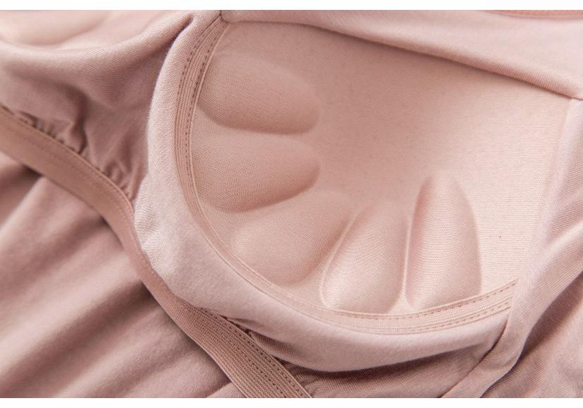 Modal Women's Wireless Strappy Tank Top with Built-in Bra Cups for Yoga