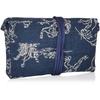 Maruzen Japanese Cloth Wallet - Choju-giga Design, Navy, Handmade Fabric Wallet