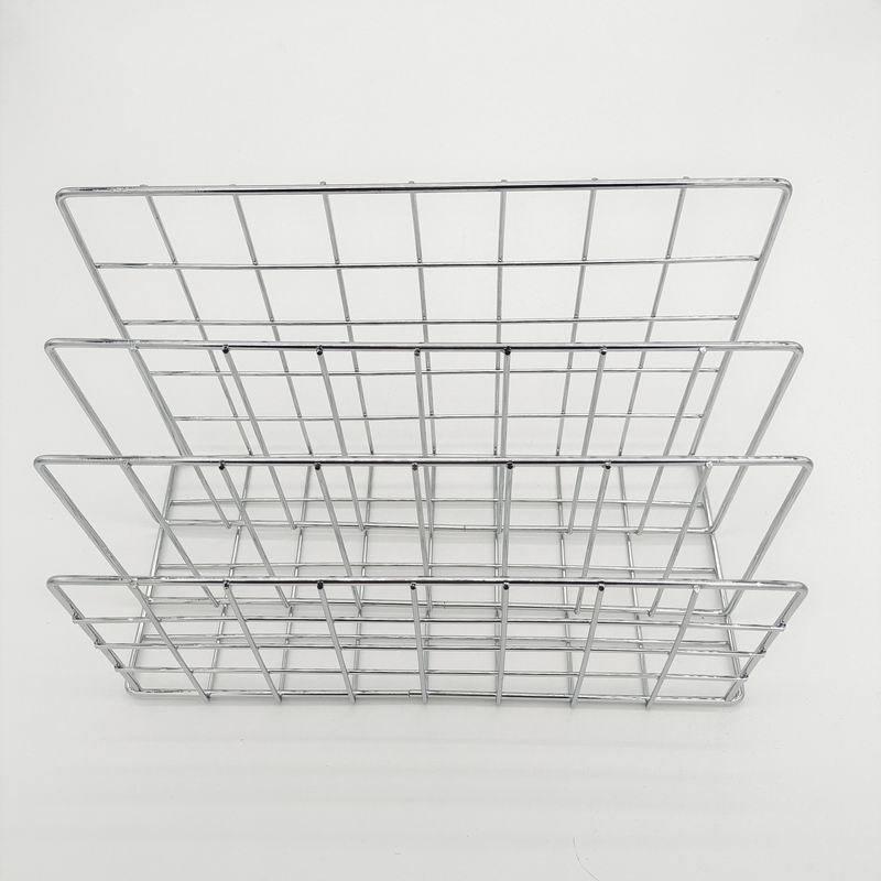 Nordic Iron Art Three-Grid Desktop Bookshelf and Magazine Rack