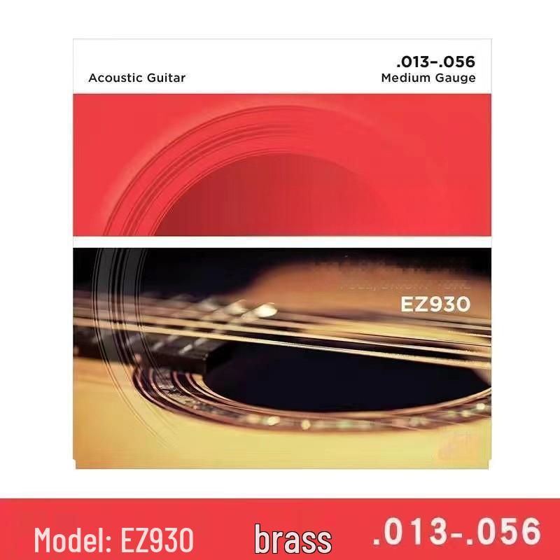 Acoustic & Electric Guitar Strings: DDLO Folk, EZ Brass, EJ Phosphor Bronze, EXL Electric.