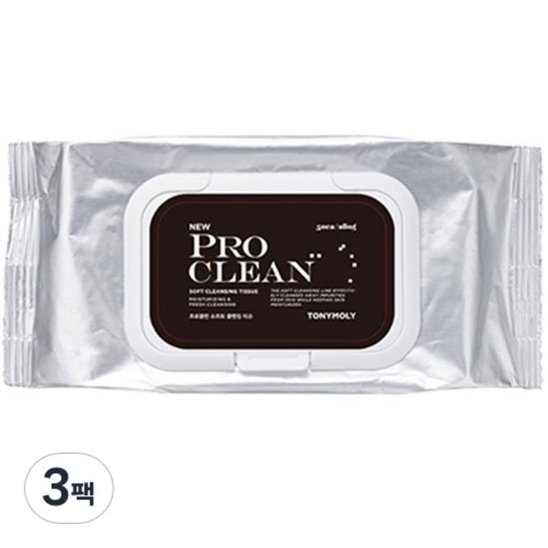 Tony Moly Pro Clean Soft Cleansing Tissues, 50 wipes, 3 pcs