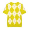 2025 Spring/Summer Women's Slim-Fit Diamond Pattern Knit Top