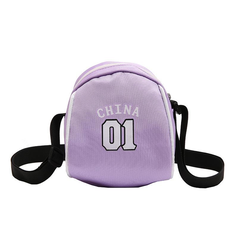 

Детская сумка-мессенджер осень 2025 новая конфетного цвета детский рюкзак цифровой однотонный с принтом на плечо сумка для мелочи