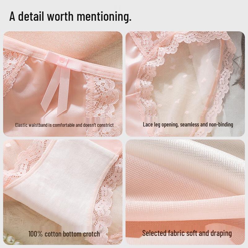 Dushi Liren Women's Sexy Lace Briefs 3-Pack