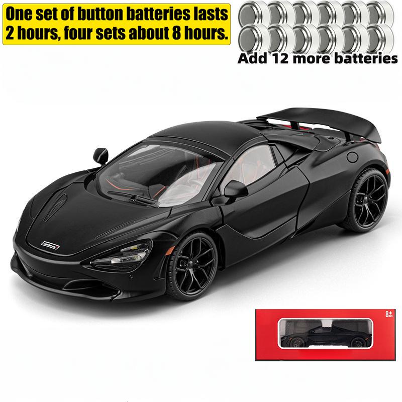 1/18 McLaren 720S Supercar Sports Car Alloy Metal Diecast Model Car Sound & Light Pull Back Collection Hobby Decoration Present