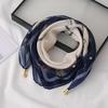 Magnetic Buckle Silk Scarf Chiffon Square Scarf Fashion Headscarves  Spring