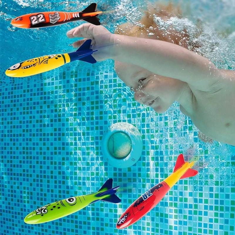 Rings Torpedoes Floating Swimming Pool Toys Dive Sticks Kids Game Gift Prop