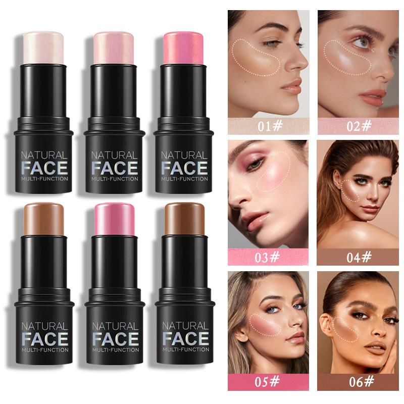 3D Brightening Contour & Highlighter Stick - Under-eye & Face Blush Cream