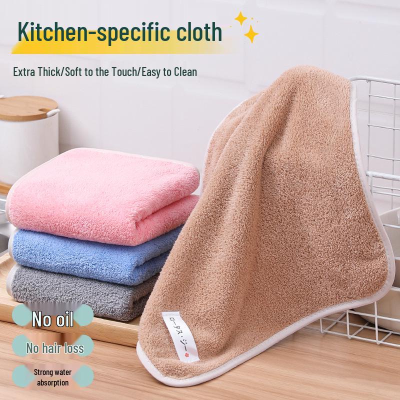 Absorbent & Lint-Free Kitchen Dishcloth: Non-Greasy Cleaning Towel for Glass & Tables