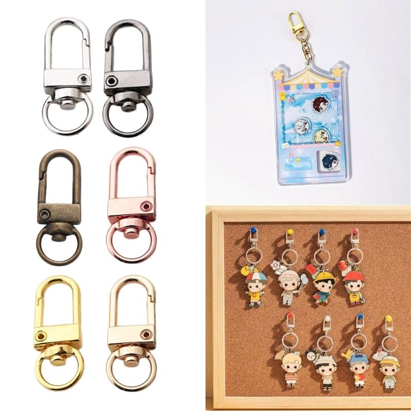 100Pcs Delicate Zinc Alloy Swivel Clips Carabiner Clip Swivel Triggers Dog Buckle KeyRing for Creative DIY Projects