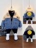 Boys' Plush Lined Jacket - 2025 Winter Style Lambswool Baby Coat, Children's Thick Cotton Padded Outerwear