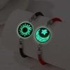 Sun Moon Time Gem Lovers Friends Braided Valentine'S Day Couple Luminous Bracelet