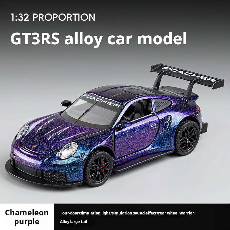 

1:32 Scale GT3 RS Alloy Car Model w/ Retro Pull-Back Action, Racing Enthusiasts Dream Toy, Perfect for Kids & Collectors фиолетовый