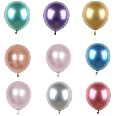 18-Inch Large Metal Chrome Latex Balloon, Birthday Wedding Room Decoration