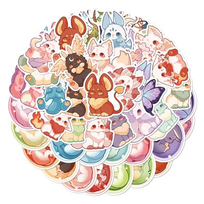 50 Stück Cartoon-Aufkleber Fantasy Niedlich PVC Kreatur Anime Serie DIY Selbstklebende Abziehbilder Wasserdichte Dekoration Laptop Sammelalbum