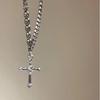 Luxury Cross Zircon Necklace For Women Fashion Hip Hop Cool Choker Necklace Pendant Party Jewelry Accessories Sweater Chain Gifts