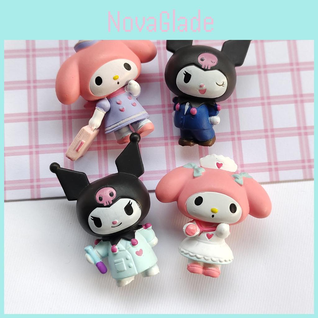 Professional Dress Toy Playset 4pcs Kuromi My Melody Figures