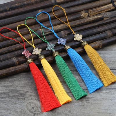 Boucle d'oreille à pompon de style chinois Chapeau en métal Plus Perles Boucle d'oreille pendante Style ancien Marque-page Cheongsam Hanfu Patte de pression Accessoires à pompon Pendentif