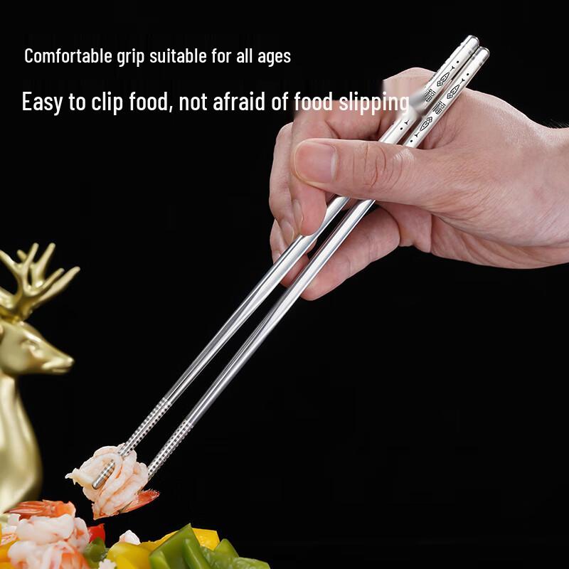 SSGP Antibacterial 316L Stainless Steel Chopsticks Set