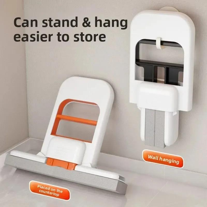 Home Mini Mop | Hands-Free Squeeze, Absorbent Sponge for Desktop & Folding Cleaning Tools & Accessories