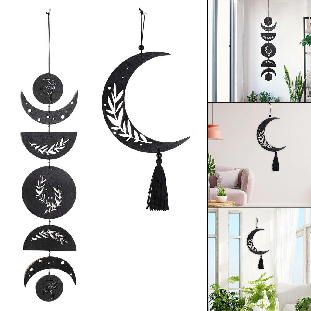 2Pcs Bohemian Moon Phase Wall Hanging Hotel Home Living Room Dorm Decoration