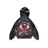 Unisex Übergroßer Hoodie Mit 3D Grafikdruck Streetwear Lockere Passform Hip Hop Stil Schwarzes Sweatshirt