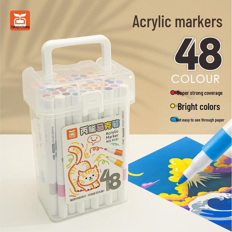 120-Color Acrylic Marker Pens for Kids – Ideal for DIY Painting and Doodling with Colored Pencils
