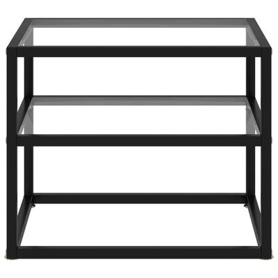 Console Table Transparent 50 X 40 X 40 Cm Tempered Glass