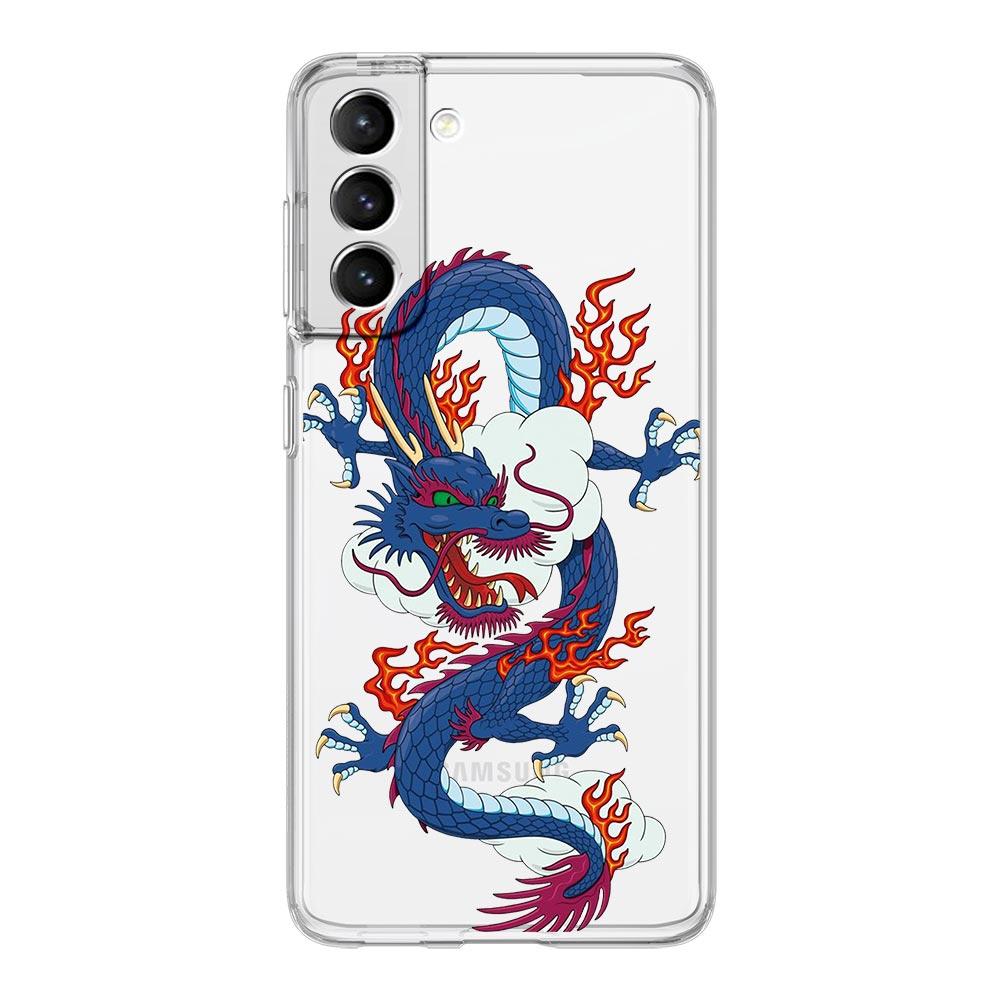 Модный чехол для телефона с драконом для Samsung Galaxy S22 S21 S20 FE Ultra 5G S10 S10E S9 S8 Plus Note 10 20, мягкий прозрачный чехол для полного объектива Samsung S20Ultra