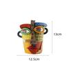Resin Abstract Art Painted Flower Pot Colorful Figures Facial Sculptures Human Face Flower Pots Maya Statue Home Decoration