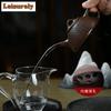HOYIHM 111ml Retro Yixing Purple Clay Teapots Handmade Bamboo Leaf Stone Scoop Pot Raw Ore Mud Kettle Zisha Tea Set Drinkware