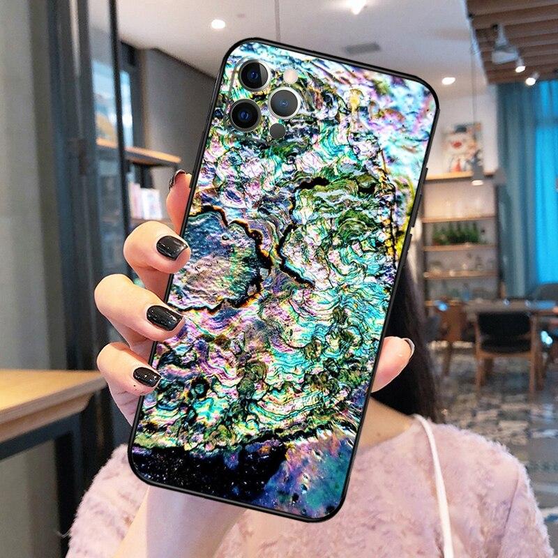 Abalone Shell Phone Case For iPhone 14 Pro Max XS X XR Cover For iPhone 13 12 Mini 11 Pro Max 7 8 Plus