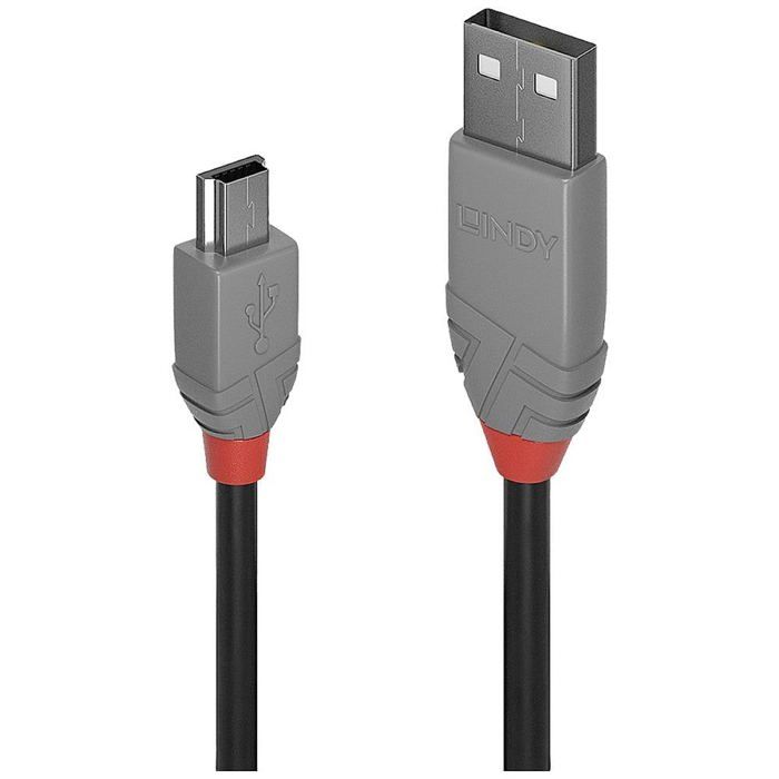 Câble USB 2.0 type A vers Mini-B - Anthra Line - 2m - LINDY