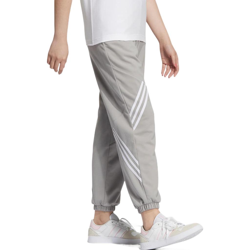 adidas Neo Gestreifte Trainingshose mit Kordelzug in der Taille Damen Unterteile Grau H44734