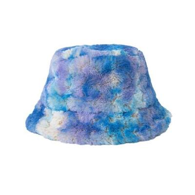DILETTANTISME Candy Blue Eco-fur Bucket Hat